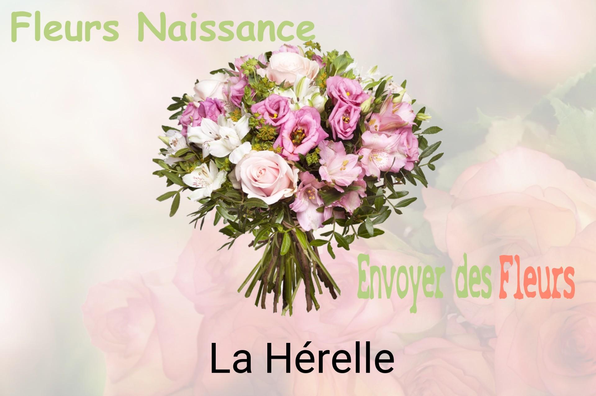 Bouquet de fleurs de naissance livré à La Hérelle